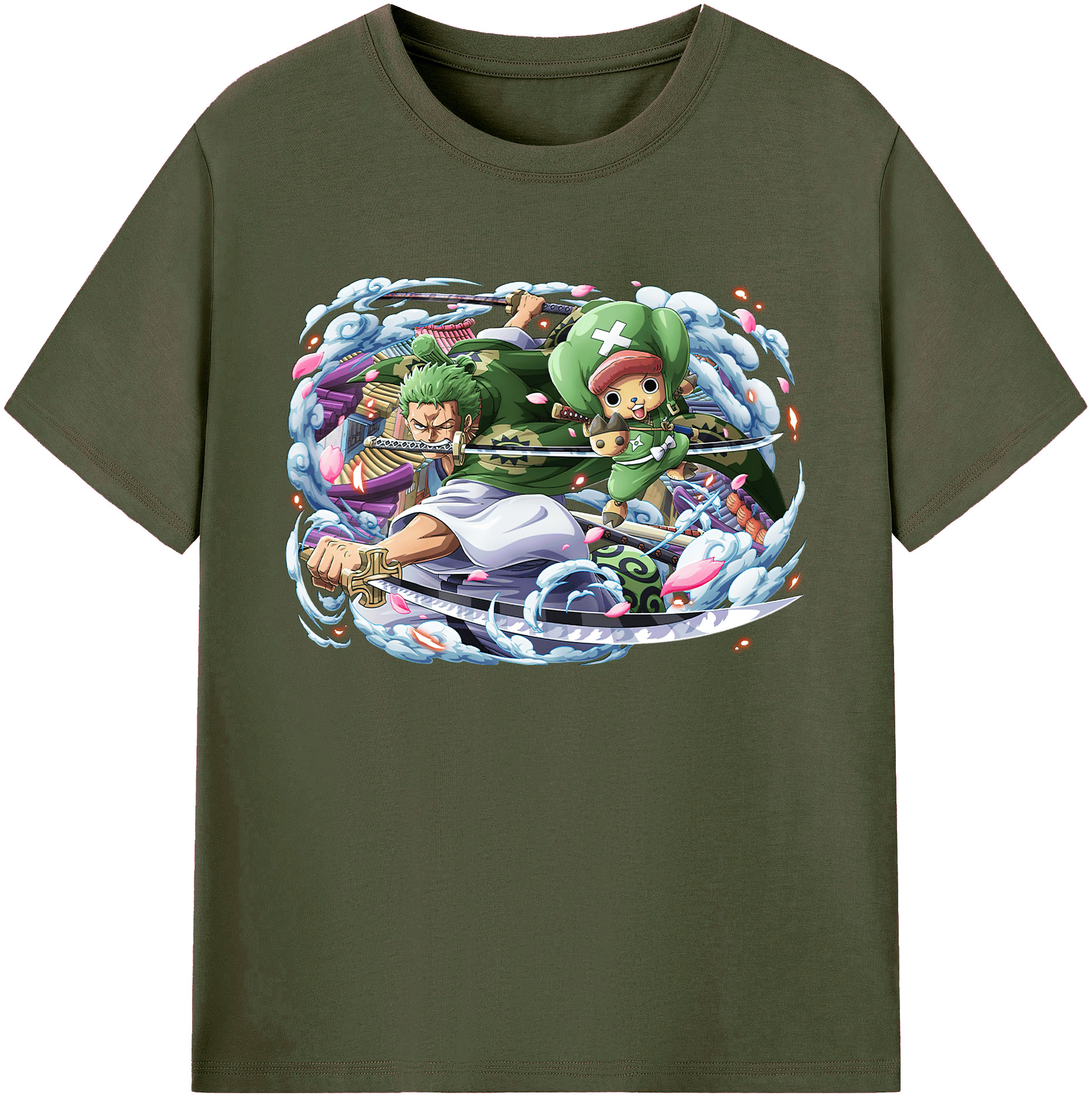 ワンピース ロロノア・ゾロ ONE PIECE Roronoa Zoro 綿100％ メンズ半袖Tシャツ｜肌触りやわらか＆通気性